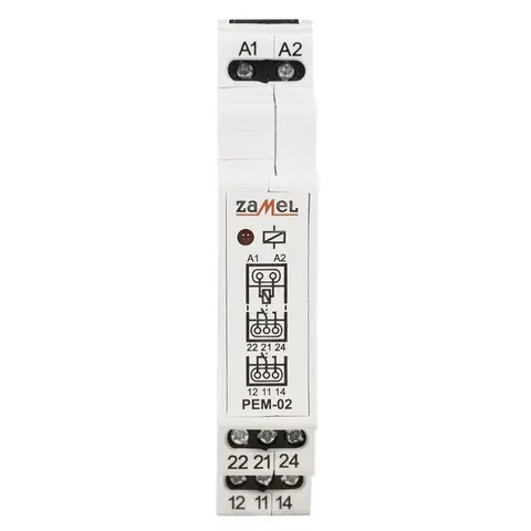 Przekaźnik elektromagnetyczny 230V AC 2x8A PEM-02/230; EXT10000099 ZAMEL
