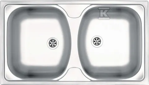 Zlewozmywak stalowy 2-komorowy Techno, dekor &nbsp;ZMU_3200 w