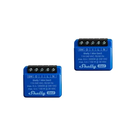 Shelly 1 Mini Gen3 x2 – inteligentny sterownik Smart Home