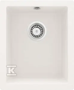 Zlewozmywak granitowy 1-komorowy Corda podwieszany, alabaster &nbsp;ZQA_A10B