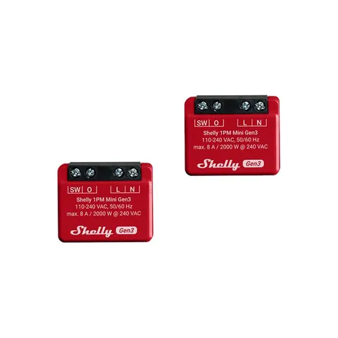Shelly 1PM Mini Gen3 x2 – inteligentny sterownik Smart Home