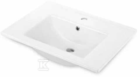 Umywalka ceramiczna wpuszczana w blat Floks - 60 cm, biały