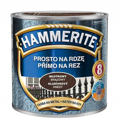 HAMMERITE Prosto na Rdzę 0,25L Brązowy młotkowy