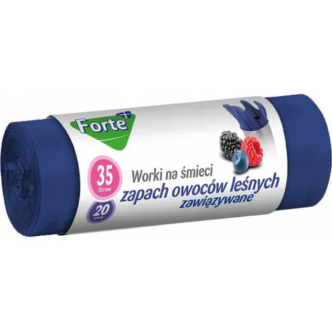FORTE+ Worki na śmieci OWOCE LEŚNE 35 l, 20 szt
