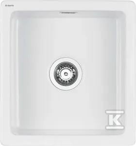 Zlewozmywak ceramiczny 1-komorowy Sabor, biały &nbsp;ZCB_6103 w
