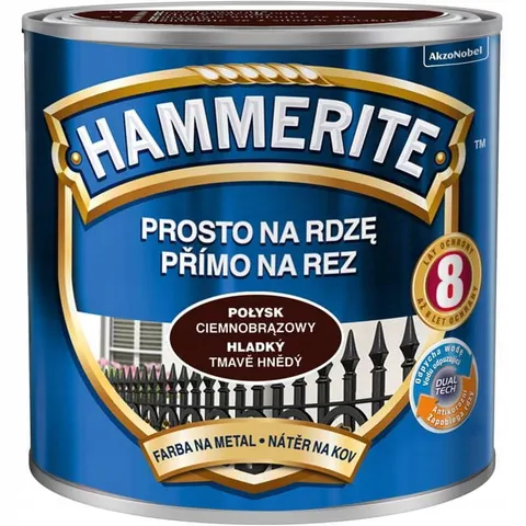 Farba Hammerite Prosto Na Rdzę – brąz ciemny połysk 250ml