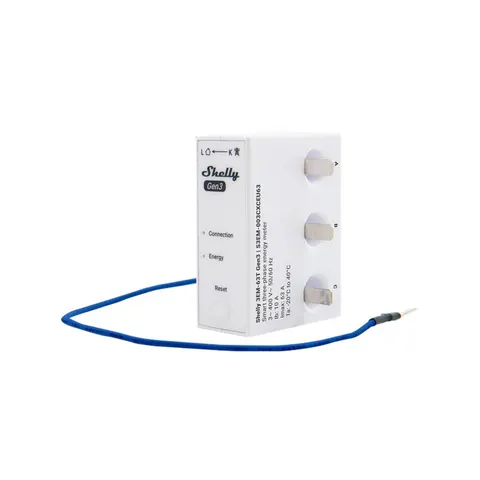Shelly 3EM-63T Gen3 – licznik energii smart Wi-Fi