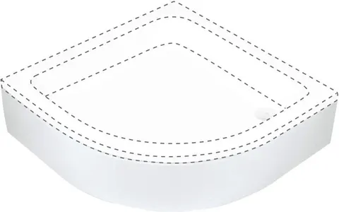 DEANTE Osłona brodzika półokrągła 90x22,5cm PLUS II biały KTU_031O *