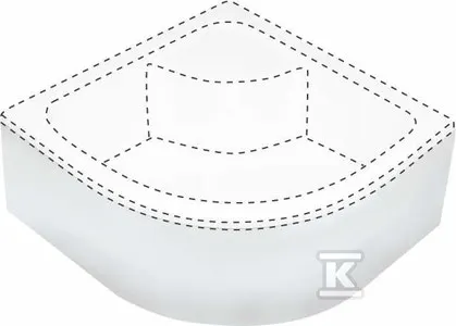 DEANTE Osłona brodzika półokrągła 80x37,5cm DEEP biały KTD_042O *