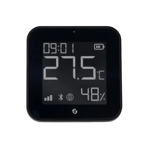 Shelly BLU H&T Display ZB Black – panel sterowania Smart Home czarny