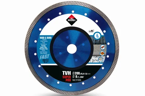 RUBI TARCZA DIAMENTOWA DO MATERIAŁÓW TWARDYCH OBRZEŻE TURBO VIPER TVH 200 SUPERPRO 31936