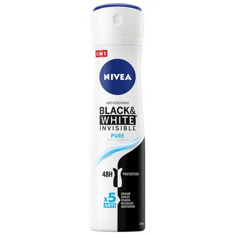 Nivea Black&White Invisible Pure antyperspirant spray 150ml