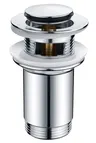 Korek klik-klak 1 1/4" mały, duży kołnierz z przelewem mosiądz chrom Sea-Horse