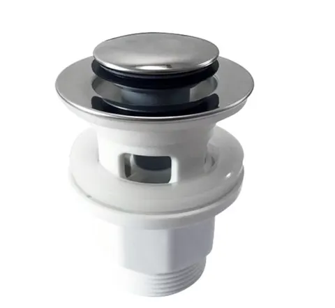 Korek klik-klak 1 1/4" mały z przelewem ABS chrom Sea-Horse