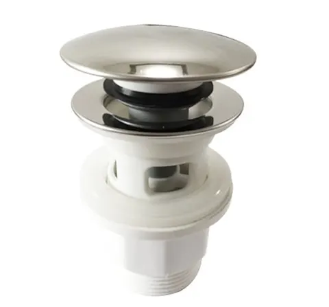 Korek klik-klak 1 1/4" duży z przelewem ABS chrom Sea-Horse