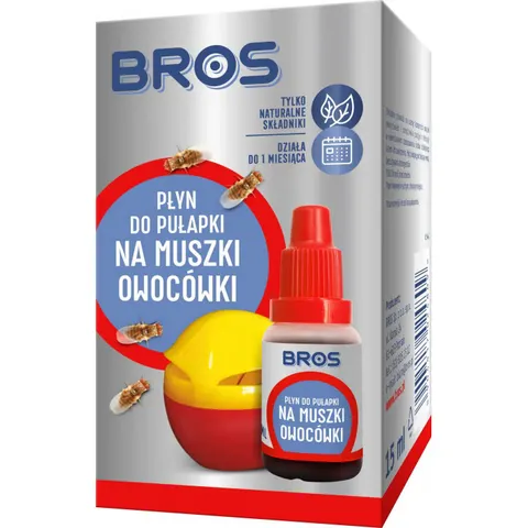 BROS Płyn do pułapki na muszki owocówki ZAPAS, 15 ml