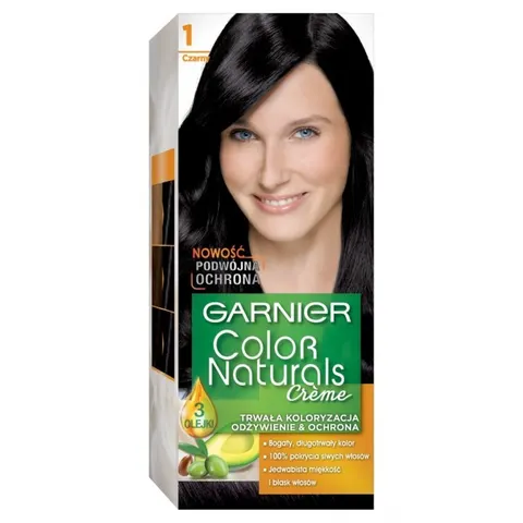GARNIER COLOR NATURALS Farba do włosów 1 CZARNY