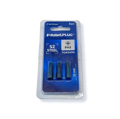 Grot typu philips PH3 Rawlplug RT-BIT-PH3X3 25mm 3szt