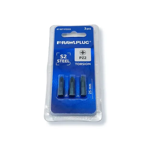 Grot typu pozidriv PZ2 Rawlplug RT-BIT-PZ2X3 25mm 3szt