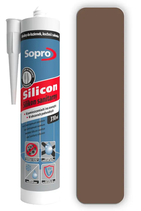 SOPRO Silikon sanitarny 310ml Mahoń 55