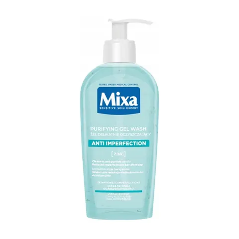 MIXA Żel do twarzy oczyszczający SKÓRA WRAŻLIWA, 200 ml