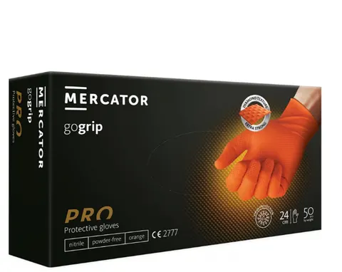 Rękawiczki GoGrip orange MERCATOR 50 szt., rozm. L