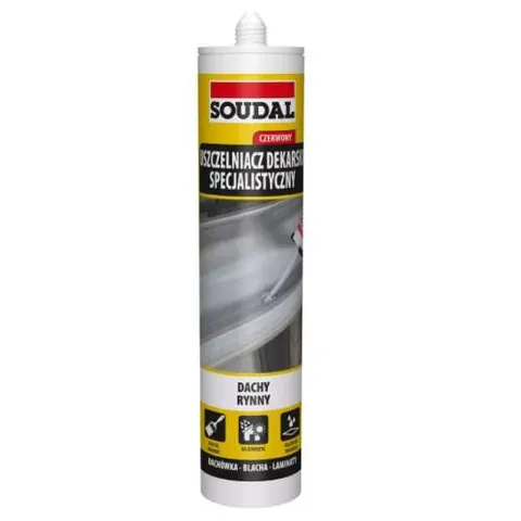Specjalistyczny uszczelniacz dekarski Soudal czerwony 280 ml