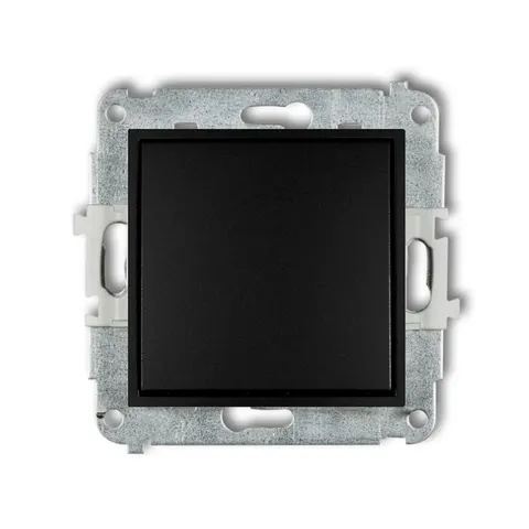 MINI Łącznik schodowy 10A 250V bez piktogramu, moduł, czarny mat; 12MWP-3.1 KARLIK