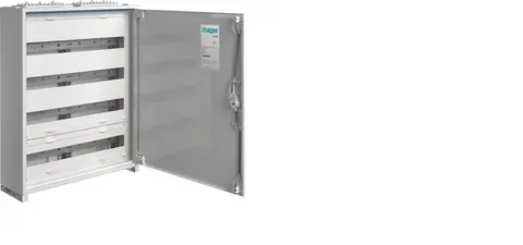 Rozdzielnica modułowa natynkowa 4x26M IP44 IK08 Kl.II z zaciskami PE/N, wymiary: 550x650x161mm, biała; FWB42M2 HAGER