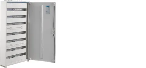 Rozdzielnica modułowa natynkowa 7x26M IP44 IK09 Kl.II z zaciskami PE/N, wymiary: 550x1100x161mm, biała; FWB72M2 HAGER