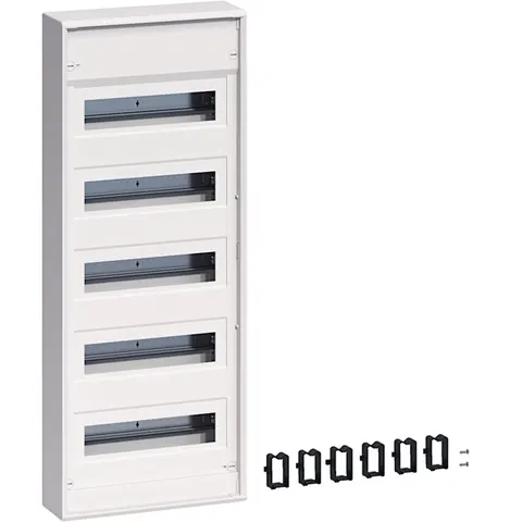 volta Rozdzielnica natynkowa,5 rzędowa, 60 modułów, II kl, IP30 QuickConnect; VA60CN, HAGER