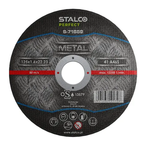Tarcza do cięcia metalu - płaska 125mm x 1,0mm; S-71657 STALCO PERFECT