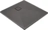 Brodzik granitowy kwadratowy Correo 90x90 cm, antracyt metalik