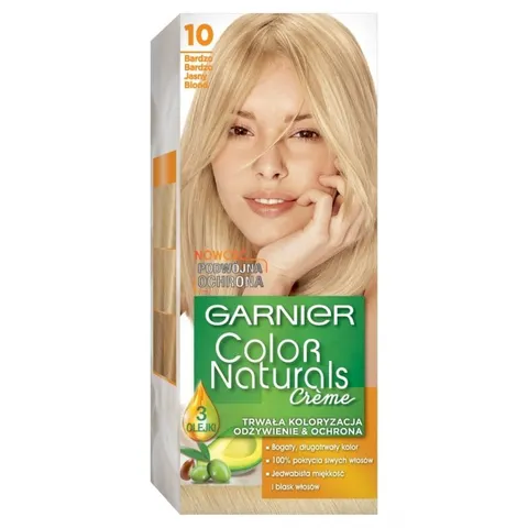 GARNIER COLOR NATURALS Farba do włosów 10 BARDZO JASNY BLOND
