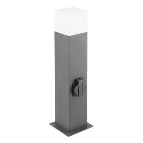 Oprawa ogrodowa LARGO-P 50,E27,MAX.15W,IP44,AC220-240V,50-60Hz,gniazdo max. 2500W, słupek,grafit GTV