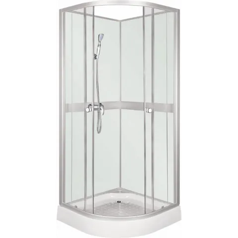 Kabina prysznicowa Kerra Classic White 90 z baterią, półokrągła