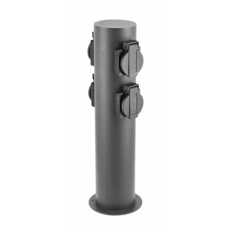 Słupek ogrodowy CORTA-P 36, IP54, AC220-240V, 50-60Hz, 4*gniazdo Schucko, max.3500W, słupek, grafit