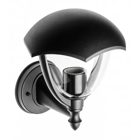 Oprawa ogrodowa GRANDE-AU, E27, MAX.60W, IP54, AC220-240V, 50-60Hz,kinkiet prosty górny, czarna