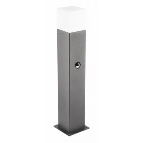 Oprawa ogrodowa LARGO-P PIR 50, E27, MAX.15W, IP44, AC220-240V, 50-60Hz, słupek, grafit