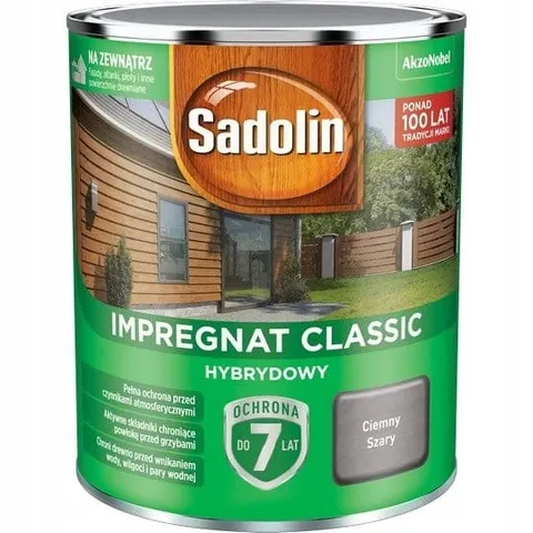 Impregnat do drewna Sadolin Classic szary ciemny 0,75L