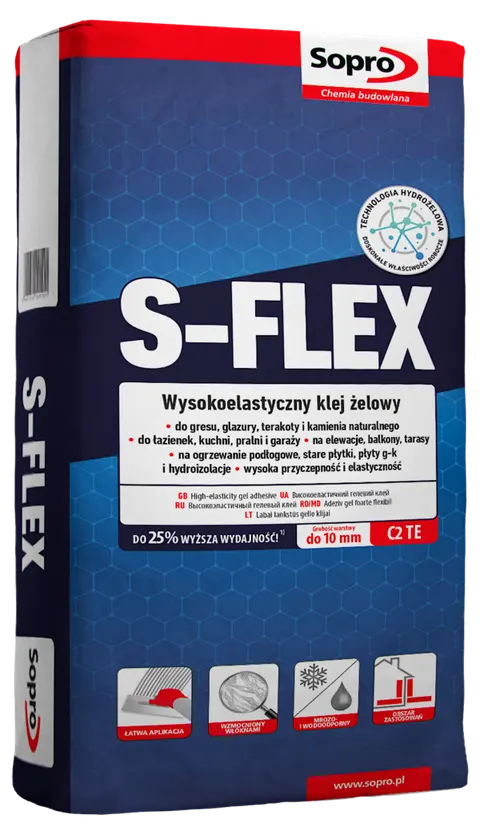 Wysokoelastyczny klej żelowy Sopro S-Flex white 22,5kg biały