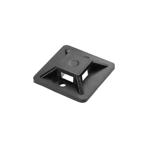 Uchwyt opaski kablowej, samoprzylepny, 30x30mm, czarny, (10 szt.)