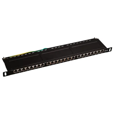 Patch panel 19" STP kat.6 Alantec Optimum - 0,5U - 24 porty LSA z podporą niewyposażony