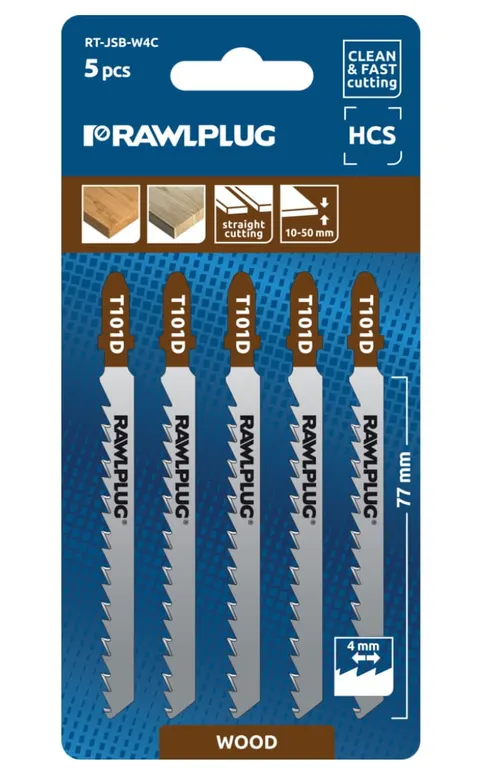 Rawlplug - RT-JSB-W2M - zestaw brzeszczotów do cięcia drewna 2,5 mm 5 sztuk