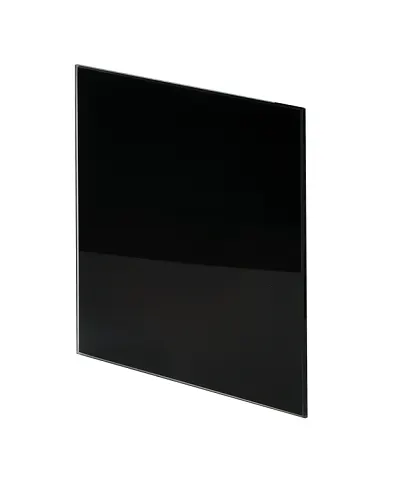 Panel Ozdobny do Wentylacji Czarny Połysk TRAX GLASS 125, PTGB125P - AWENTA