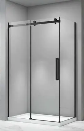 Drzwi prysznicowe przesuwne Roth Ob Line black 140cm