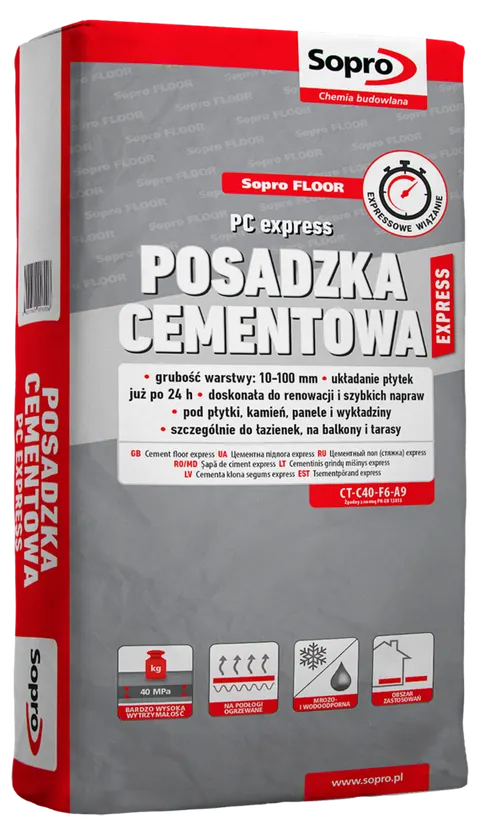 Posadzka cementowa Sopro PC express 25 kg