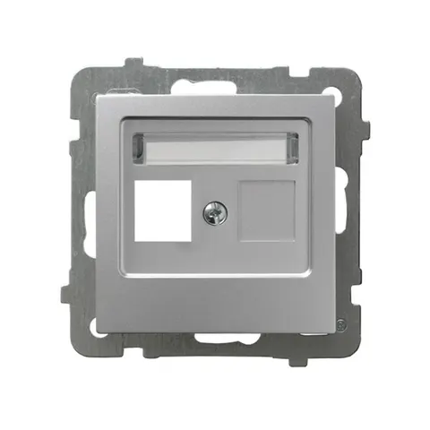 AS Obudowa gniazda pojedyńczego typu Keystone srebrna