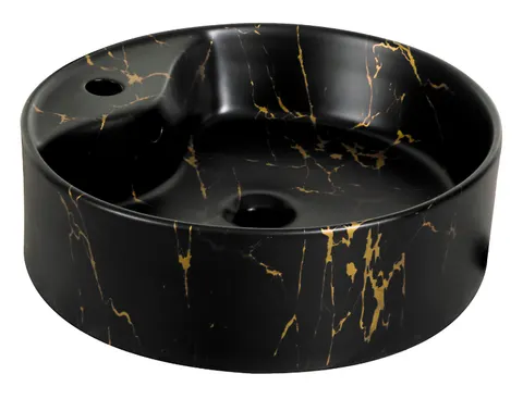 Umywalka nablatowa Kerra KR 138 Marble BL/G