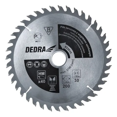 DEDRA PIŁA TARCZOWA Z WĘGLIKIEM SPIEKANYM DO DREWNA HM 210x30MM 60Z H21060